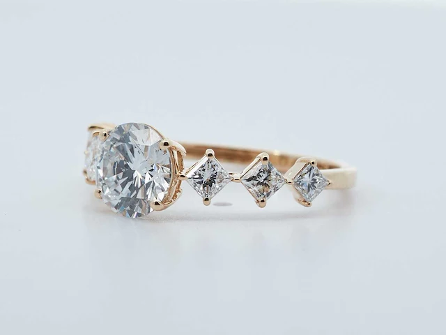 14 karaat geelgouden ring met 2,11 crt diamant - afbeelding 4 van  7
