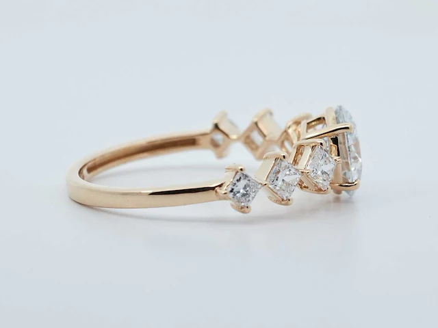 14 karaat geelgouden ring met 2,11 crt diamant - afbeelding 5 van  7