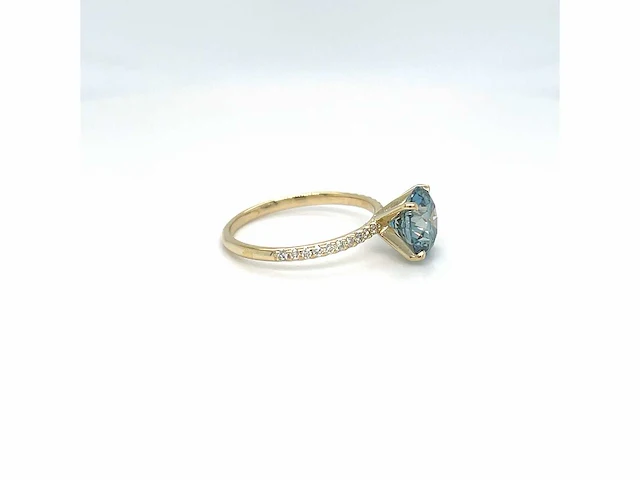 14 karaat geelgouden ring met 2,44 crt. - afbeelding 11 van  13