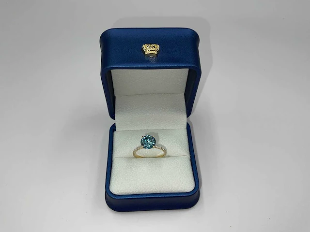 14 karaat geelgouden ring met 2,44 crt. - afbeelding 6 van  13