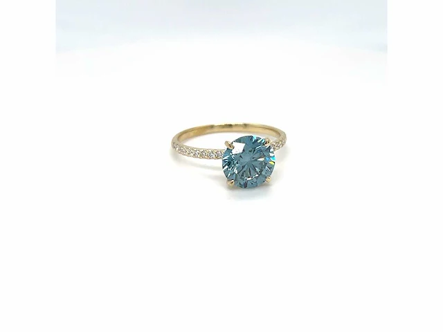 14 karaat geelgouden ring met 2,44 crt. - afbeelding 7 van  13