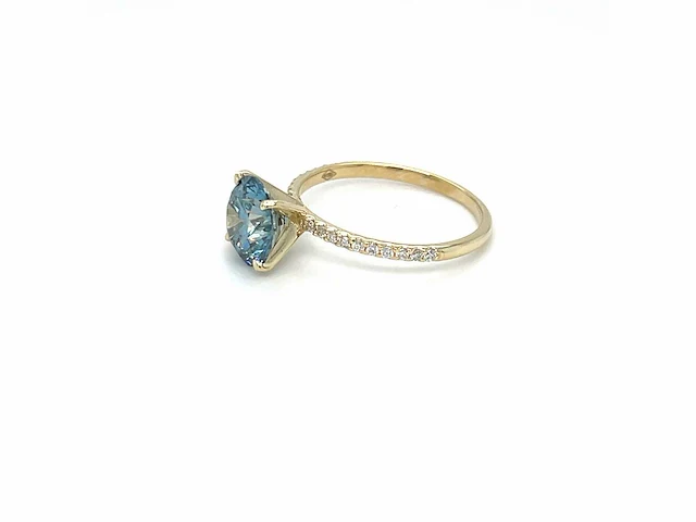 14 karaat geelgouden ring met 2,44 crt. - afbeelding 9 van  13
