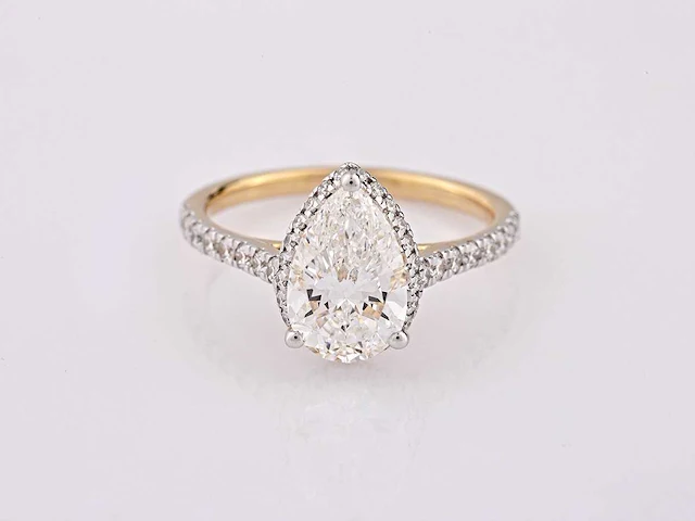 14 karaat geelgouden ring met 2,50 crt. diamant - afbeelding 1 van  8