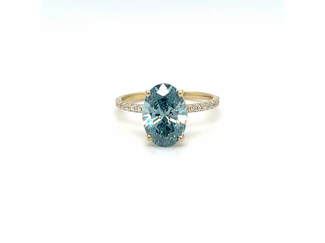 14 karaat geelgouden ring met 2,79 crt. diamant - afbeelding 1 van  8