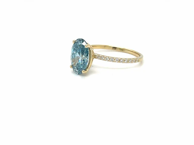 14 karaat geelgouden ring met 2,79 crt. diamant - afbeelding 4 van  8