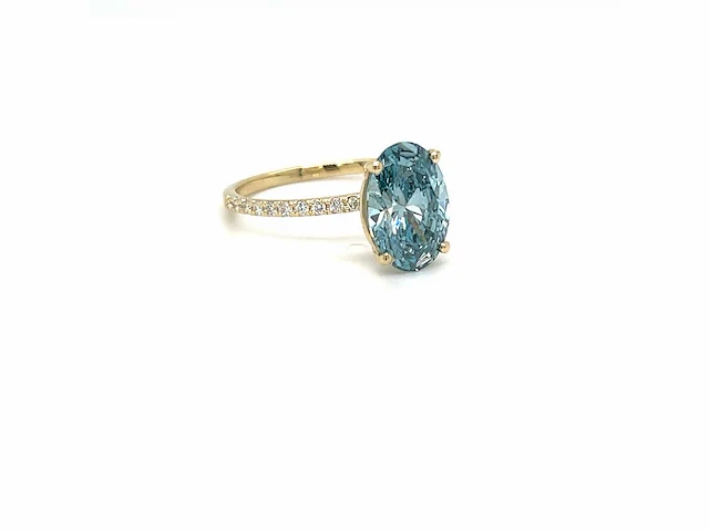 14 karaat geelgouden ring met 2,79 crt. diamant - afbeelding 7 van  8