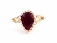 14 karaat geelgouden ring met 2,80 crt. diamant - afbeelding 1 van  6