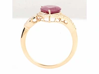 14 karaat geelgouden ring met 2,80 crt. diamant - afbeelding 4 van  6