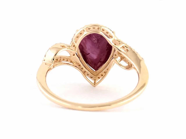 14 karaat geelgouden ring met 2,80 crt. diamant - afbeelding 5 van  6