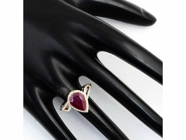 14 karaat geelgouden ring met 2,80 crt. diamant - afbeelding 2 van  6