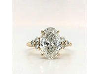 14 karaat geelgouden ring met 3,28 crt. diamant - afbeelding 1 van  9