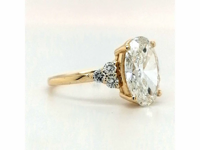 14 karaat geelgouden ring met 3,28 crt. diamant - afbeelding 4 van  9
