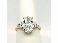 14 karaat geelgouden ring met 3,28 crt. diamant - afbeelding 5 van  9