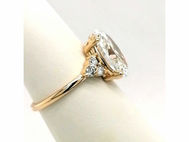 14 karaat geelgouden ring met 3,28 crt. diamant - afbeelding 6 van  9