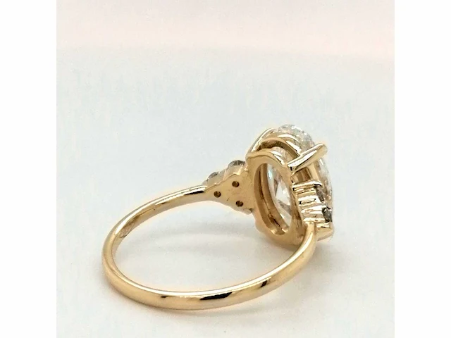 14 karaat geelgouden ring met 3,28 crt. diamant - afbeelding 7 van  9