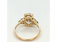 14 karaat geelgouden ring met 3,28 crt. diamant - afbeelding 8 van  9