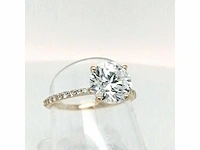 14 karaat geelgouden ring met 3,73 crt. diamant - afbeelding 2 van  9