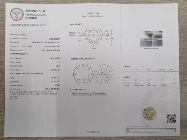 14 karaat geelgouden ring met 3,73 crt. diamant - afbeelding 3 van  9