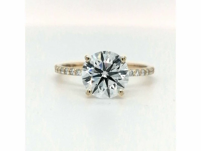 14 karaat geelgouden ring met 3,73 crt. diamant - afbeelding 4 van  9