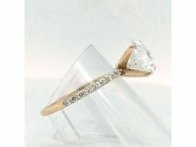 14 karaat geelgouden ring met 3,73 crt. diamant - afbeelding 7 van  9