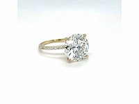14 karaat geelgouden ring met 4,01 crt. diamant - afbeelding 5 van  8