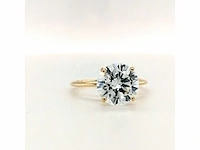 14 karaat geelgouden ring met 4,01 crt. diamant - afbeelding 7 van  9