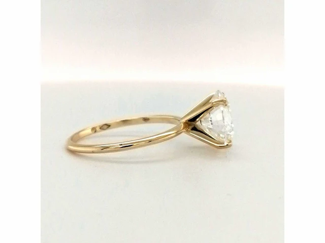 14 karaat geelgouden ring met 4,01 crt. diamant - afbeelding 8 van  9