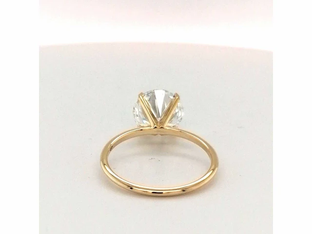 14 karaat geelgouden ring met 4,01 crt. diamant - afbeelding 9 van  9