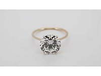 14 karaat geelgouden ring met 4,02 crt. diamant - afbeelding 4 van  7