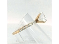 14 karaat geelgouden ring met 4,24 crt. diamant. - afbeelding 6 van  9