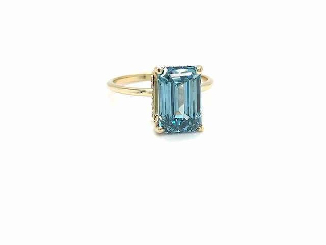 14 karaat geelgouden ring met 4,28 crt. diamant - afbeelding 8 van  13