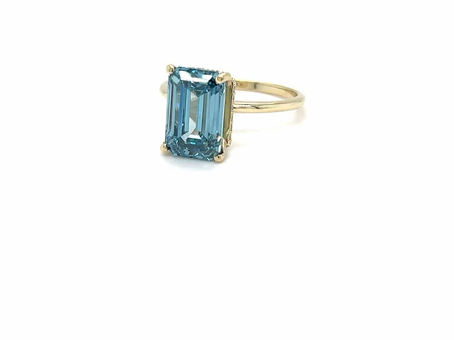 14 karaat geelgouden ring met 4,28 crt. diamant - afbeelding 9 van  13