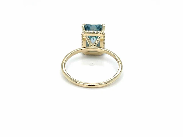 14 karaat geelgouden ring met 4,28 crt. diamant - afbeelding 10 van  13