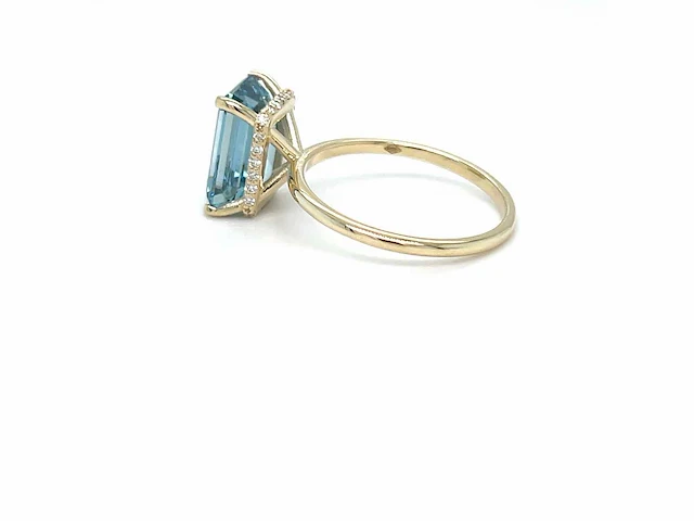 14 karaat geelgouden ring met 4,28 crt. diamant - afbeelding 11 van  13