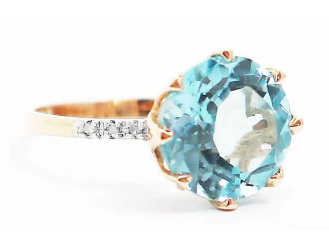 14 karaat geelgouden ring met 4,60 crt. diamant - afbeelding 3 van  8