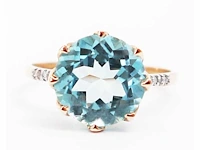 14 karaat geelgouden ring met 4,60 crt. diamant - afbeelding 4 van  8