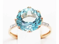 14 karaat geelgouden ring met 4,60 crt. diamant - afbeelding 5 van  8