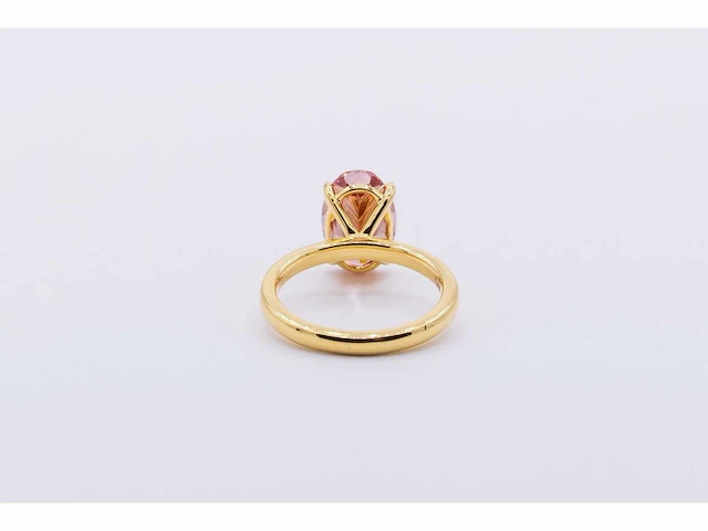 14 karaat geelgouden ring met 4,60 crt. diamant - afbeelding 6 van  6