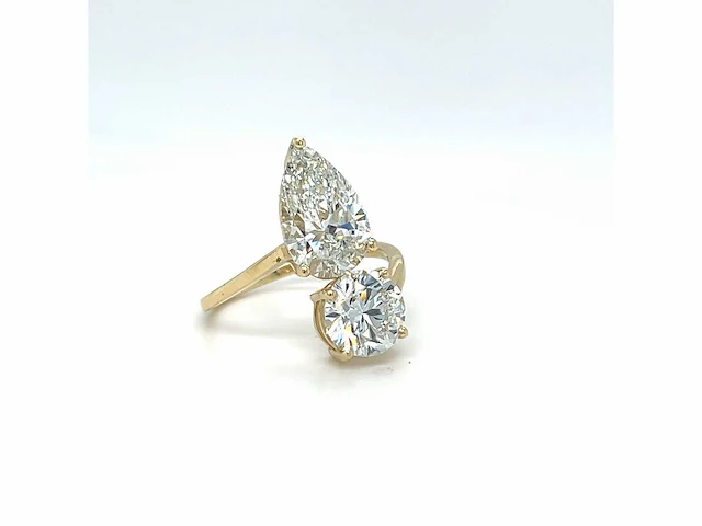 14 karaat geelgouden ring met 5,02 crt. diamant - afbeelding 2 van  8