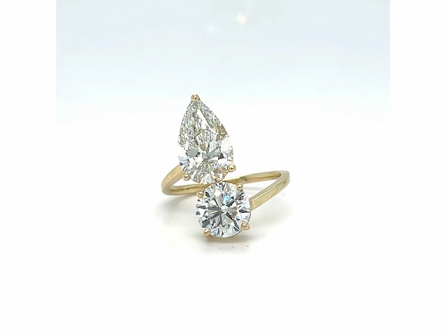 14 karaat geelgouden ring met 5,02 crt. diamant - afbeelding 6 van  8