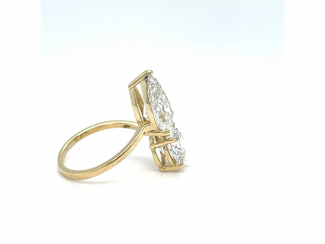 14 karaat geelgouden ring met 5,02 crt. diamant - afbeelding 7 van  8