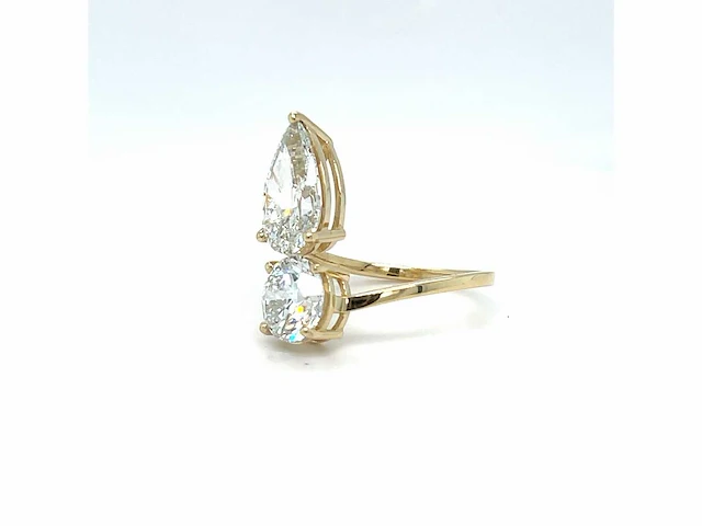 14 karaat geelgouden ring met 5,02 crt. diamant - afbeelding 8 van  8
