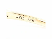 14 karaat geelgouden ring met 5,48 crt. saffier diamant. - afbeelding 4 van  5