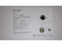 14 karaat geelgouden ring met 5,48 crt. saffier diamant. - afbeelding 5 van  5