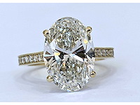 14 karaat geelgouden ring met 5,95 crt. diamant - afbeelding 7 van  8