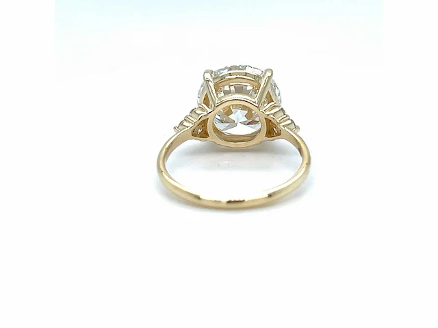 14 karaat geelgouden ring met 6,27 crt. diamant - afbeelding 3 van  11