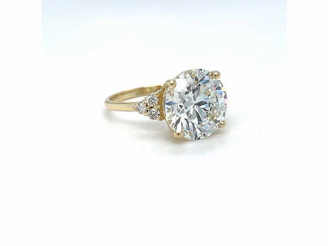14 karaat geelgouden ring met 6,27 crt. diamant - afbeelding 5 van  11