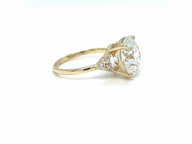 14 karaat geelgouden ring met 6,27 crt. diamant - afbeelding 8 van  11