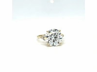 14 karaat geelgouden ring met 6,27 crt. diamant - afbeelding 10 van  11