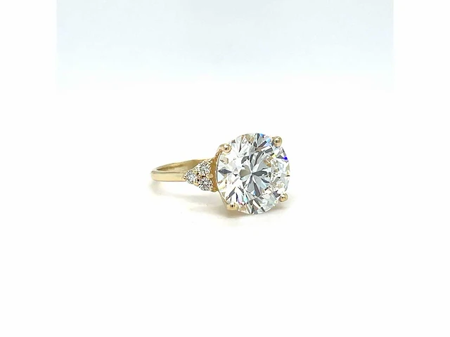 14 karaat geelgouden ring met 6,27 crt. diamant - afbeelding 11 van  11